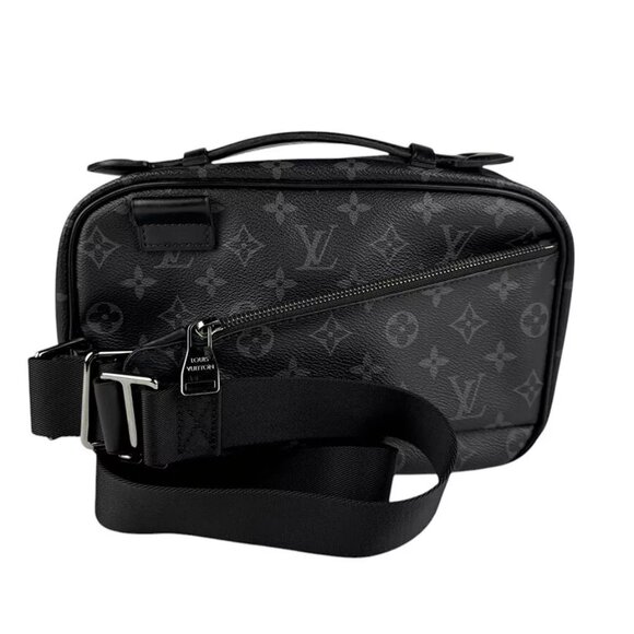 Auth LOUIS VUITTON Monogram Eclipse Bum Bag Body Bag Waist Pouch - Picture 1 of 14